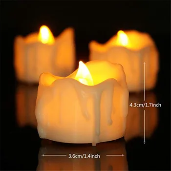 6 alebo 12 Ks LED Tealight sviečkach Blikanie LED Sviečky s Časovač Elektronickej Bougie Lampa s Batériou Dovolenku Dekorácie