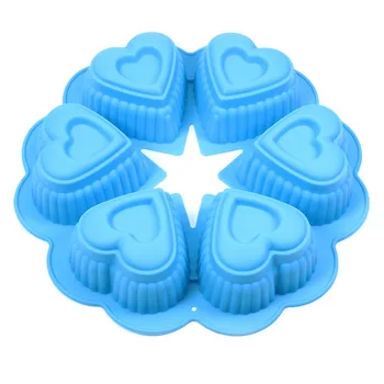6-Dutiny Láska-tvarované čipky vzor silikónové tortu pan DIY pečenie formy Tvorivých Valentína Darček