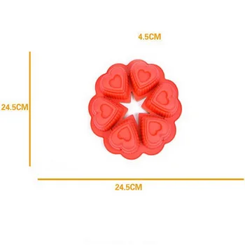 6-Dutiny Láska-tvarované čipky vzor silikónové tortu pan DIY pečenie formy Tvorivých Valentína Darček