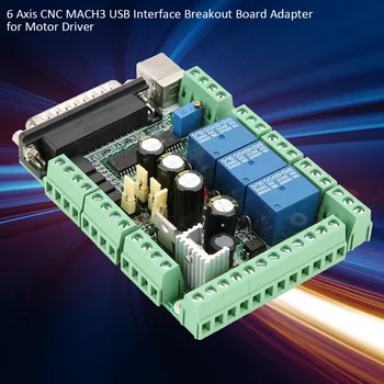 6 Osé CNC MACH3 USB Rozhranie Sub-line Dosku Adaptéra pre Motor Ovládač S Káblom USB 25-pinový Paralelný Kábel Nové