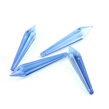 60 mm 30units Light Blue Crystal Glass Luster Cencúľ Prism Tvar Lampy/Svietidlá Diely Pre Garland Strand Reťaze