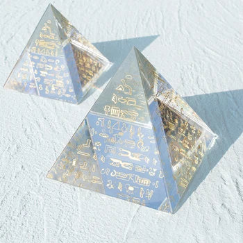 60 mm Egypte Pyramídy Miniatúrne K9 Krištáľové Sklo Egyptský Liečenie Čakier Reiki Energie Pyramídy Liek Feng Shui Domáce Dekorácie
