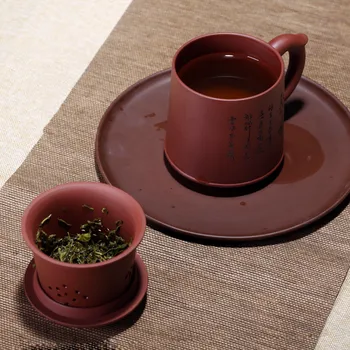 600CC yixing čajových šálok s filtrom nastaviť čínskych čajových hrnčekov rudy fialová hliny zisha piesku veľkú kapacitu drinkware 22.7