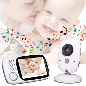 6033 baby monitor dieťa foon camara bebe 3.2 palcový TFT LCD INFRAČERVENÉ Nočné Videnie 2 spôsob, ako Hovoriť 8 Uspávanky Teploty Monitorovať dieťa kamery