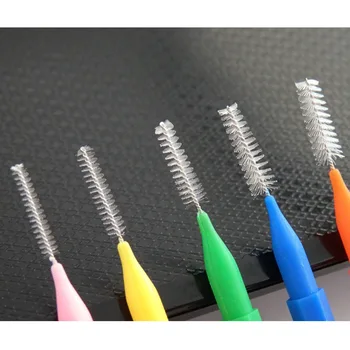 60Pcs 0,6 až 1,5 mm Medzizubné Kefky Zdravotnej Starostlivosti Zub Push-Pull Escova Odstraňuje Potravín A Plaku Lepšie Zuby, Ústnu Hygienu Nástroj