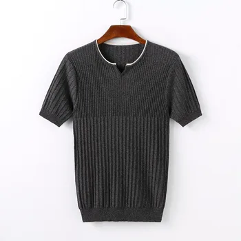 6358-2019 pánske krátke rukávy t krvi príliv značky kórejský pánske bavlnené tričko pol-puzdre tričko oblečenie