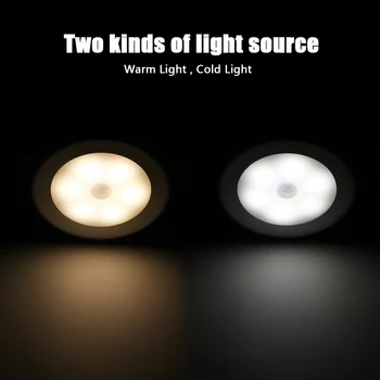 6LED PIR Telo, Pohybový Senzor Aktivovaný Nástenné svetlá Nočné Svetlo Indukčné Lampy, Skrine v Chodbe, Skriňa Snímač Svetla, Auto On/Off