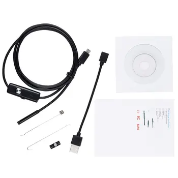 6LEDs 7mm Endoskopu Inšpekcie Fotoaparát Flexibilné Vodotesný IP67 konektor Micro USB Borescope Fotoaparát na Android, PC, Notebook, Nastaviteľné
