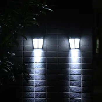 6LEDs Vonkajšie svetlo Slnečnú Verandu Lampa Energeticky Úsporné Vodotesné Svietidlá Teplé/Biela osvetlenie Nástenné Svietidlá Na Dvore, Záhrada