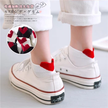 6pairs/veľa Biele ponožky ženy kórejský módne láska bavlna roztomilý radi vtipné ponožky 2019 nový príchod