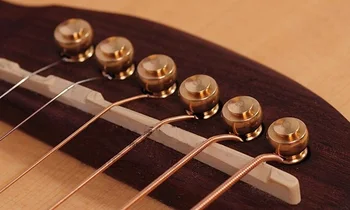 6pcs Chrome Čistej Medi Akustická Gitara Most Kolíky String Nechtov Kolíky Akord Kužeľ