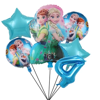 6pcs Elsa Disney Mrazené Princezná Hélium Balóniky 32inch Číslo Baby Sprcha Dievča Fólie Globos Narodeninovej Party Dekorácie Deti Hračky