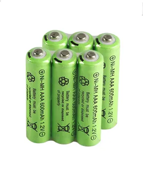 6pcs/veľa 1.2 v 600mAh AAA nabíjateľné batérie, diaľkové ovládanie hračka NI-MH dobíjacie nabíjateľná batéria doprava zadarmo