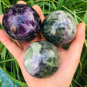 6typ prírodné fluorite quartz crystal ball pre domáce dekorácie 1PC