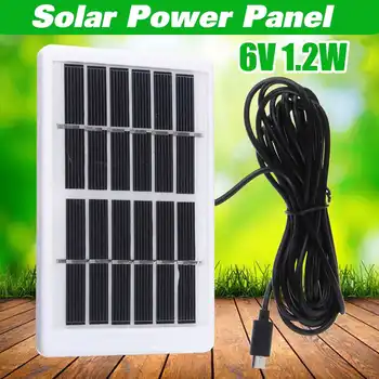 6V Solárny Panel Mini Solárny Systém urob si sám Pre Batériu mobilného Telefónu Nabíjačku Prenosné Solárnych článkov Pre Multifunkčné Domáce potreby na Kempovanie 1.2 W