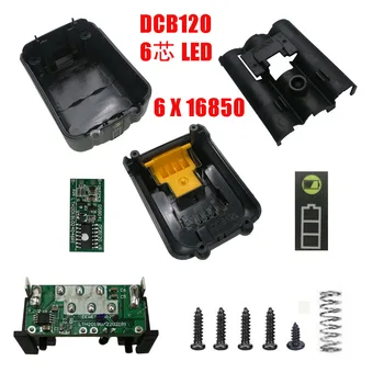 6X18650 DCB120 Batéria Plastové Prípade PCB Nabíjania Ochrana Doska Box Pre DeWalt 10.8 V, 12V Li-ion Batéria dcb125 dcb127
