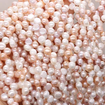 7-8mm Nepravidelný Sladkovodné Perly Vysoko Kvalitné Prírodné Perly pre Ženy DIY Náhrdelník Náramok Náušnice Šperky, Takže Príslušenstvo