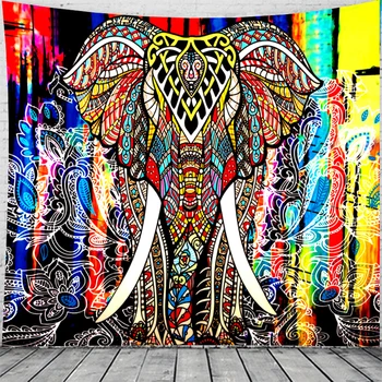 7 farba slon domáce dekorácie gobelín psychedelickej scény stene visí České dekoratívne Mandala Hippie yoga mat