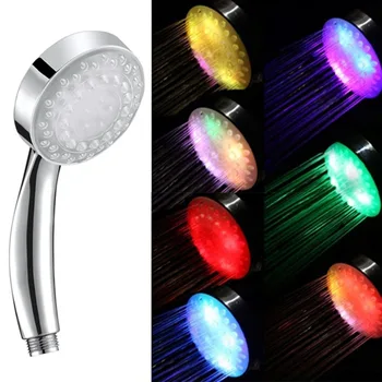 7 Farbu Meniace LED Ručné Žiariace Sprcha Hlavu Automatické Jednom Kole Zrážok Úsporu Vody, Tryska RC-9816 Kúpeľňa Príslušenstvo