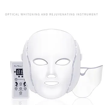 7 Farieb LED Pleťová Maska Spektrometer Led Terapia Maska svetelná Terapia Akné Krk Tvár Masku kórejský Starostlivosti o Pleť funkcie opp Taška Pack