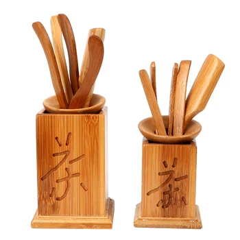 7 kus/set Ručne Kung Fu Čaj Sady Vintage Puer Nôž, Lyžica Čaju Nástroje Nastaviť Čajový Obrad Riad Čínskeho Bambusu Klip Nečistôt