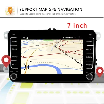 7 Palcový Android Auto Multimediálny prehrávač 2 Din WIFI GPS Navigácie Autoradio Pre Škoda VW Passat B6 Polo Golf 4 5 Touran Sídlo FM