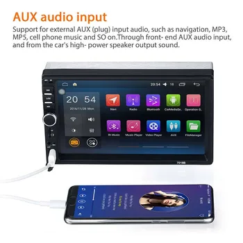 7 palcový Double Din Dotykový Displej Auto Stereo Rádio Multimediálny Prehrávač 2 din Autoradio Bluetooth FM Mirroir Odkaz MP5 Prehrávač