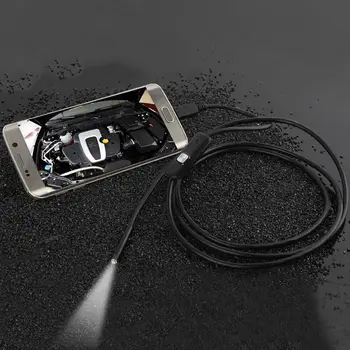 7mm HD Endoskopu Kamera Vhodné Pre Android PC Vodotesné Mini USB Kontrolné Zrkadlo, Jas Nastaviteľný Predĺžiť O 3,5 M~10M