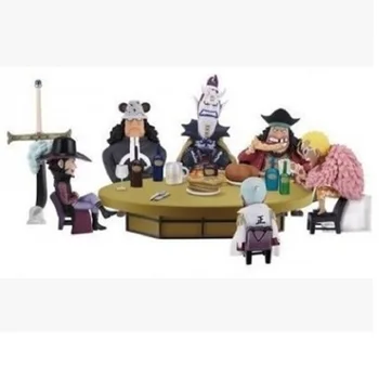 7pcs Anime Akcie Obrázok Mihawk Doflamingo JEDEN KUS Pane Krokodíla Okrúhly Stôl PVC Model Kolekcie Dropshipping 5cm Brinquedos