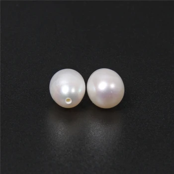 8-9 mm Drop Prírodné Perly umelo Pestované Biele Oválne Perly Korálky Pol Navŕtaného Otvoru Šperky Čo DIY Príslušenstvo Plavidlá, Náušnice 10PCS