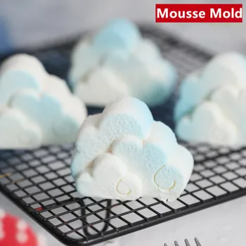 8 Dutiny Cloud drop jahoda Silikónové Formy 3D Tortu Mousses Ice Cream Šifón Čokoláda Plesne Cake Zdobenie Nástroje Pečenie