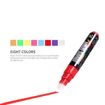 8 Farieb 8/10 mm Zvýrazňovač Fluorescenčné Kvapaliny Kriedou Marker Pero Pre LED Písanie Menu Board Sklenené Okno Prihlásenie