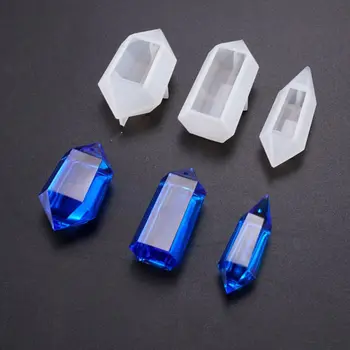 8 Ks/set Crystal Epoxidové Plesne DIY Prívesok Náhrdelník Šperky, Dekoračné Silikónové Formy Nastaviť