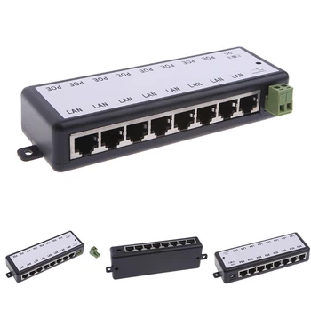 8 Port, POE Injektor Pre CCTV IP Kamery, Napájanie Cez Ethernet Adaptér Nové