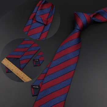 8cm Nové Módne Prúžok pánske Kravaty Classic Polyester Svetlé Kravata Obchodné Stretnutie Formálne Kravata Príslušenstvo na Denné Nosenie, Cravat