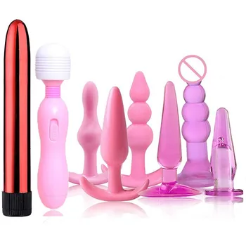8pcs/set Análny Plug Vibrátor Sexuálne Hračky pre mužov Korálky G Mieste Stimulácia Silikónové Masturbácia Análny Masáž Expander Dospelých Produkty
