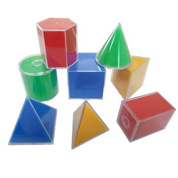 8Pcs/Set Deti Plastové Skladacie Prism Valec Geometrický Model Matematika Učebné Zdroje Deti Hračka školského vzdelávania študentov hračka dary