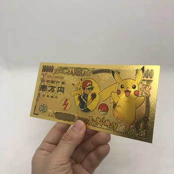 8Pcs/Set TAKARA TOMY Pokemon KARTY Pikachu Pokeball Zbierať Zlato, Bankovky 10000 Jen Zlato, Bankovky, Hračky, Darčeky pre Deti