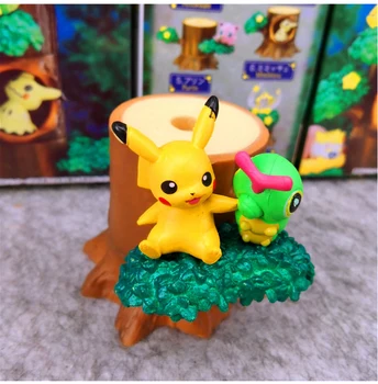 8Pcs Tomy Rôznych Štýlov Pokemon Údaje Model POKEMON Hračka peň stromu Strom Pocket Monster Pikachu Akcie Obrázok toy model darček