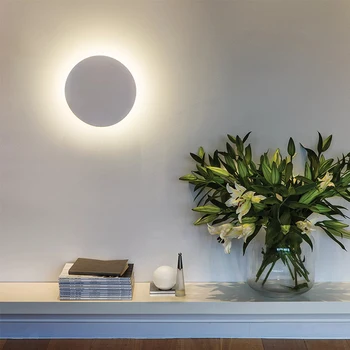 8W 12W 15W Sconce Moderné Nástenné svietidlá interiérové, spálne, chodby nástenné svietidlá obdĺžnik okrúhly tvar biela čierna maľované domáce Osvetlenie