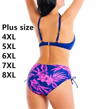 8XL 7XL 6XL Plus Veľkosť Bikini Set Doprava Zadarmo Dvoch Kus Plavky pre Ženy sa Veľkých Rozmerov Bikiny 2020 Pláž, Kúpanie Oblek 5XL 4XL