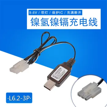 9.6 V L6.2-3P Nabíjačku USB nabíjací Kábel Chránené IC Pre Ni-Cd/Ni-Mh Batérie RC hračky auto Robot Náhradné Batérie, Nabíjačky Časti