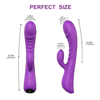 9 Rýchlosť Rabbit Vibrátor USB Nabíjateľné Masturbácia Upozorňuje Klitorisu Vibračné Dildo G-spot Vibrátor Sexuálne Hračky pre ženy
