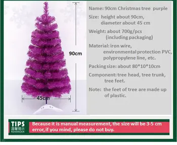 90 cm Vianočný stromček, fialové, ružové zlato mini umelý Vianočný stromček, Vianočné dekorácie pre domov Vianočné ozdoby