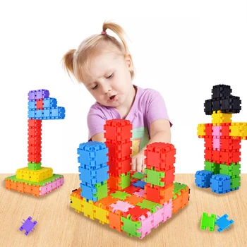 90 Ks Hot Deti Plastové Stavebné Bloky Vianočný Darček Montáž Konštrukcie Zostaviť Hračky pre malé Deti, Chlapci Dievčatá