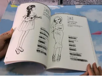 92 Stránok Módne Dievča Sfarbenie Knihy Pre Deti, Dospelých, Zmierniť Stres Graffiti Tajnej Záhrady Maľby Kresby Knihy