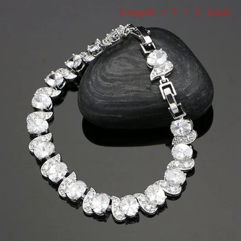 925 Silver Šperky Sady Prírodný Biely Zirkón Šperky Pre Ženy Strany Zapojenie Prírodných Kvapka Vody Crystal Náhrdelník Nastaviť