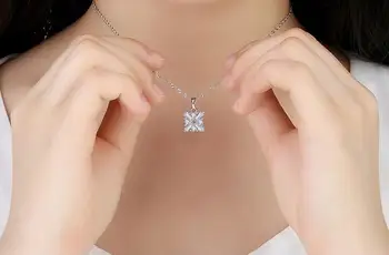 925 sterling silver módne lesklé crystal love kocka dámy'pendant náhrdelníky ženy krátke poľa reťazca šperky veľkoobchod
