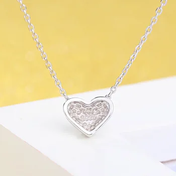 925 sterling silver módne srdce dizajn dámy'pendant náhrdelníky poľa reťazca ženy šperky darček k narodeninám veľkoobchod
