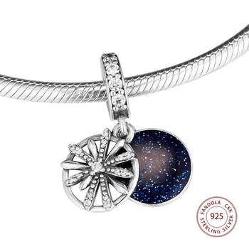 925 Sterling Silver Oslňujúci Priania Visieť Perličiek Charms Hodí Originálne Náramky DIY Korálky pre Šperky, Takže perles